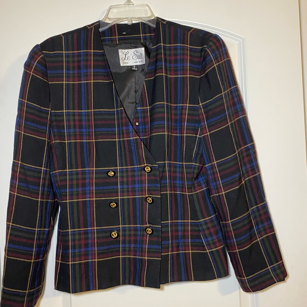 Vintage Plaid Blazer